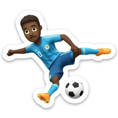 Soccer player tripping sticker