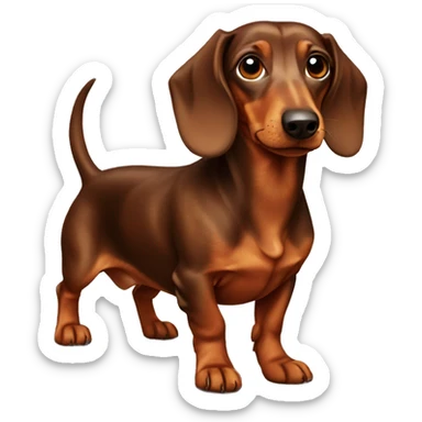 Brown dachshund  sticker
