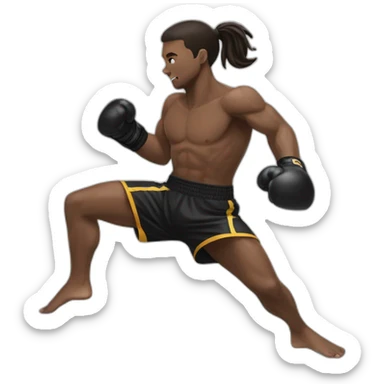 Thigh kick kickboxing  sticker