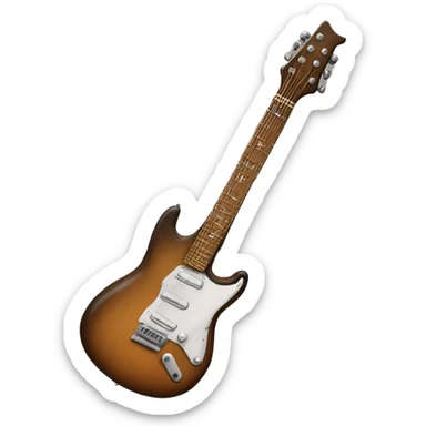 A guitar but fingers for strings sticker