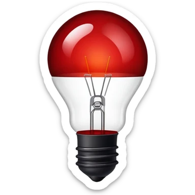 now give me a dark red colour BULB. keep it simple simple plain  sticker