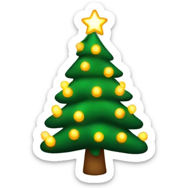 Lit Christmas tree  sticker