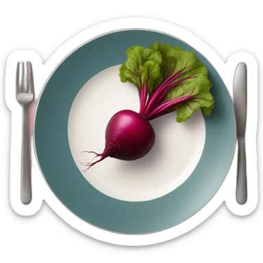 beetroot on a plate sticker