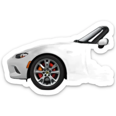 Mazda mx5 verte conduite par homme roux sticker