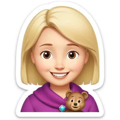 Masha and the Bear happy  sticker