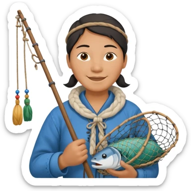 Inuit with nets sticker