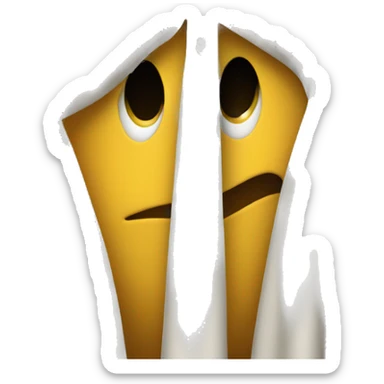 Peaking from behind a sheer curtain sticker