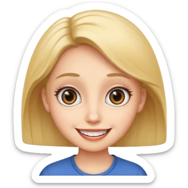 big eyes big smile  sticker