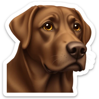 Brown lab sticker