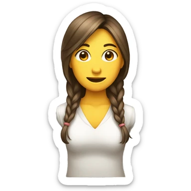 Garota bonita chamando para seguir  sticker