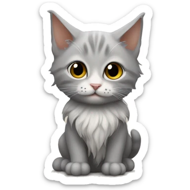 kitten gandalf sticker