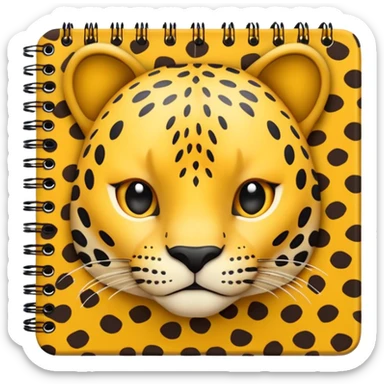 leopard patterned notebook sticker