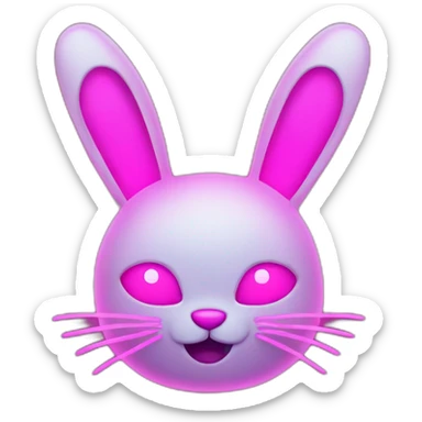 neon bunny evil sticker