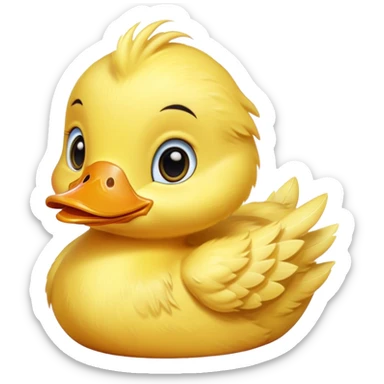 A baby duck sending kiss sticker