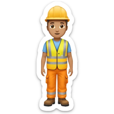 safety manager standing full body sticker