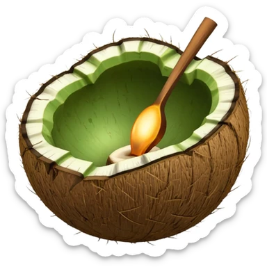 Green Coconut shell sticker
