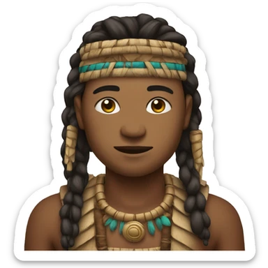 Generate an emoji of a tribe leader (whole body)+ sticker