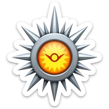 Sudarshan chakta with sharp spikes sticker