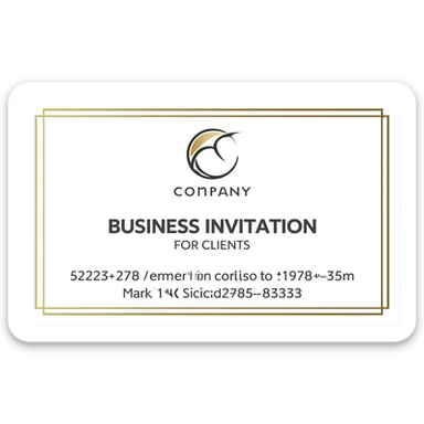 clients been invited for an event - very simple not to detailed sticker