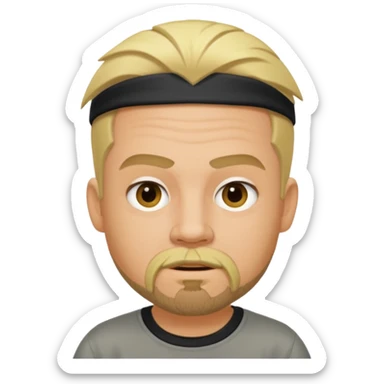 Shifty Shellshock from Crazy Town with blonde hair sticker