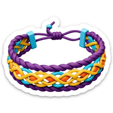 colorful macrame bracelets sticker