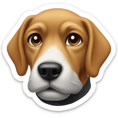 Dog wearing nike tech fleece sticker