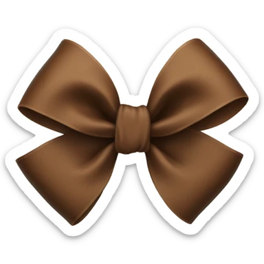 Brown bow sticker