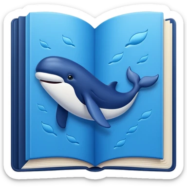 whale book sticker