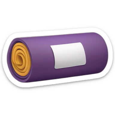 rolled yoga matt sticker