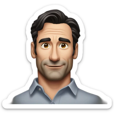 Jon Hamm handsome sticker