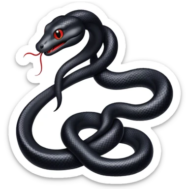 Black snake sticker