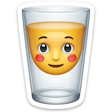 empty cup glass sticker