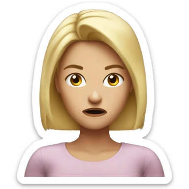 angry Karen blonde sticker