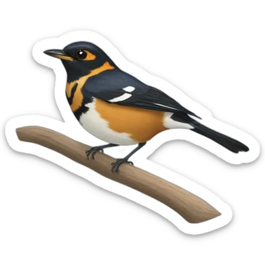 varied thrush magpie sticker