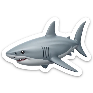 swimming shark sticker