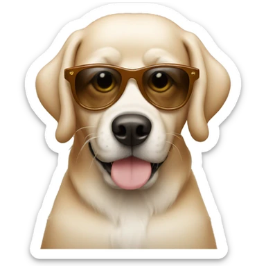 dog with sunglasses  sticker