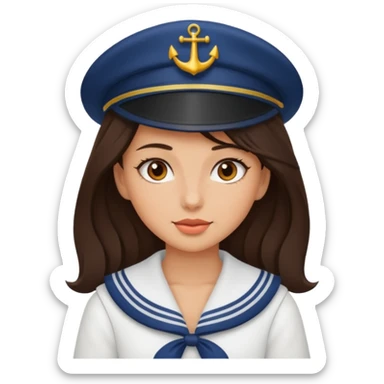 sailor girl brunette  sticker