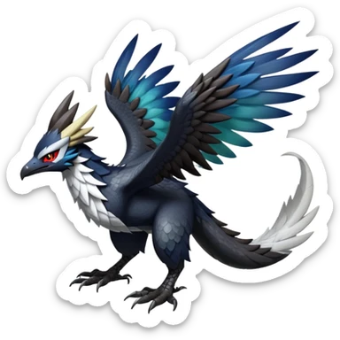Shiny Dark Nargacuga-Silvally-Trico-Hybrid (Full body) sticker