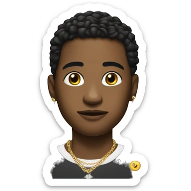 Young hustler with lots of jewelry sticker