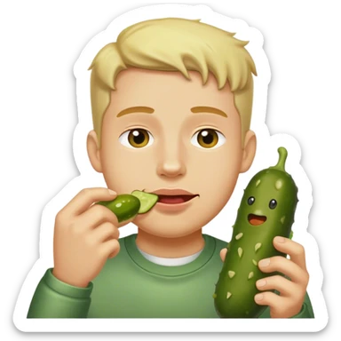 ryan eating a pickle sticker