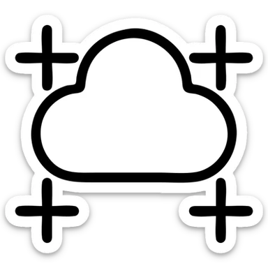 облако с 4 выступами sticker