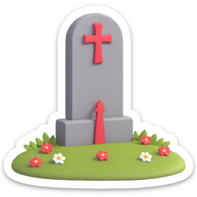 traditional Norway gravestone without cross sticker