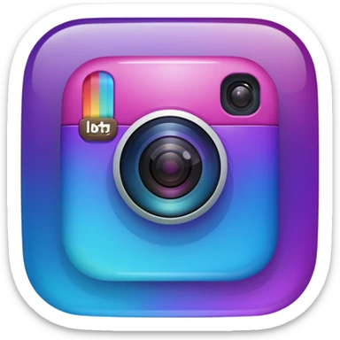 Computer wallpaper is Instagram logo sticker