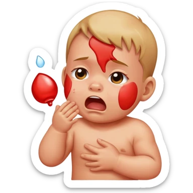 Baby throwing a fit sticker