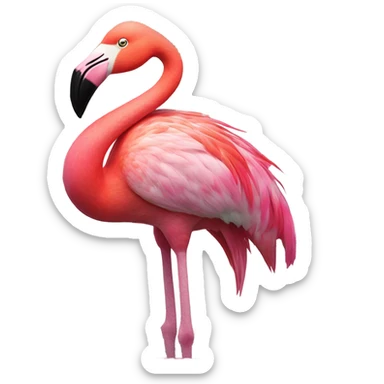 Flamingo quilting sticker