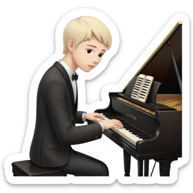 Piano recital sticker
