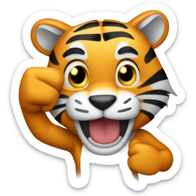 Tiger thumbs up sticker