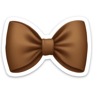 Brown bow sticker