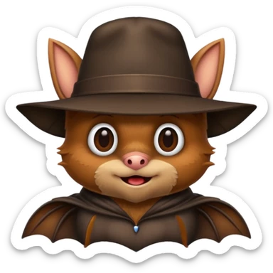 bat with hat sticker