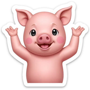 Аниме свинья танцует sticker
